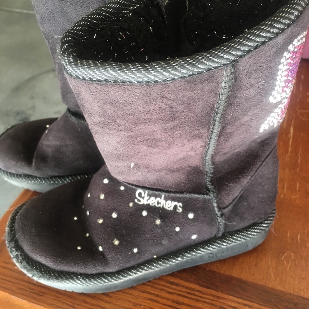 Skechers Twinkle Toes Boots With Rhinestones